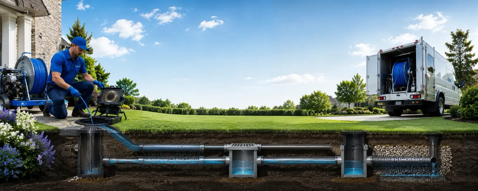 Outdoor drain cleaning information for Northport, NY